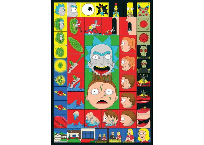 Пазл Clementoni Імітація гри, Рік і Морті (Rick and Morty Theme Puzzle - 1000 pcs.), 1000 ел. (37512) - фото 2