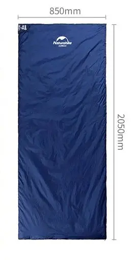Спальник Naturehike LW180 (NH21MSD04) +15°C - лівий - 205см - темно-блакитний - фото 2