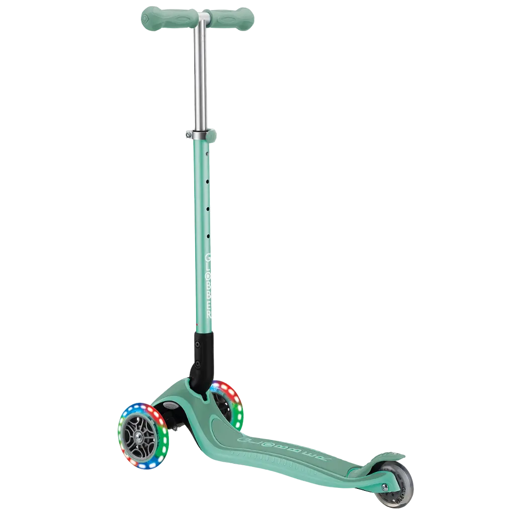 Самокат Globber Primo foldable plus lights, колеса з підсвічуванням, м'ятний (439-206) - фото 2
