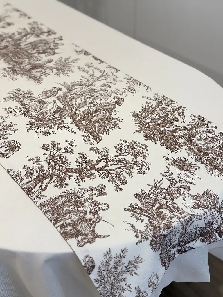 Ранер доріжка Ecotton DUCK 45x170 см для обіднього столу водовідштовхувальна Italiano бежевий (30497 Beige) (25004) - фото 6