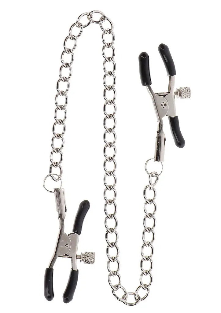 Затискачі для сосків Taboom Adjustable Clamps with Chain (сріблястий) - фото 2