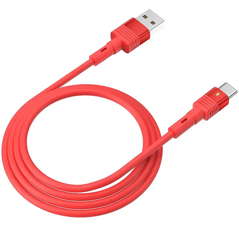 USB Cable Hoco U82 Cool Grace Type-C Red 1m - фото 2