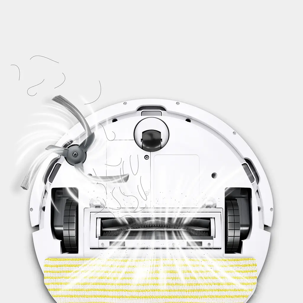 Karcher Робот-пилосос RVC 3, h=0.97см, вологе прибирання, конт пилок -0.24л, вода -0.28л, автон. робота до 130хв, Bluetooth, білий - фото 8