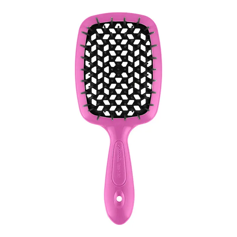 Щітка для волосся рожевий з чорним SMALL SUPER BRUSH Janeke