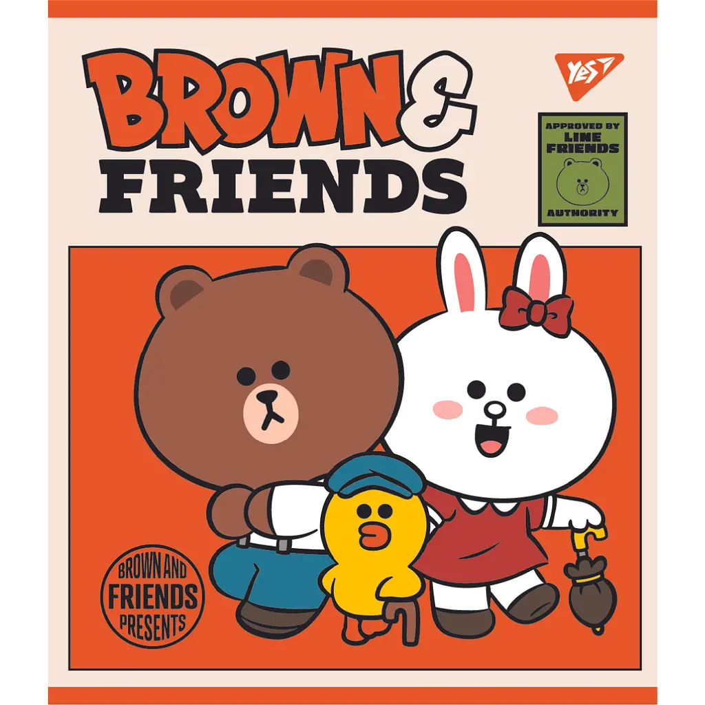 Набір зошитів Yes Line Friends А5 в клітинку 12 аркушів 10 шт. (766795) - фото 3