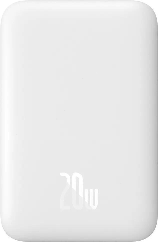 Портативний акумулятор Baseus Magnetic Mini Air Wireless 20W 6000mAh white (P10059002223-00) - фото 5