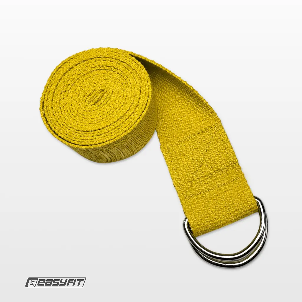 Ремінь для йоги EasyFit жовтий - фото 8