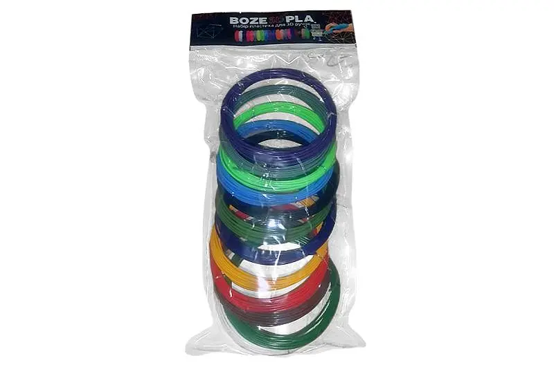Запаска до 3D ручки BOZE PLA 5м 12 кольорів