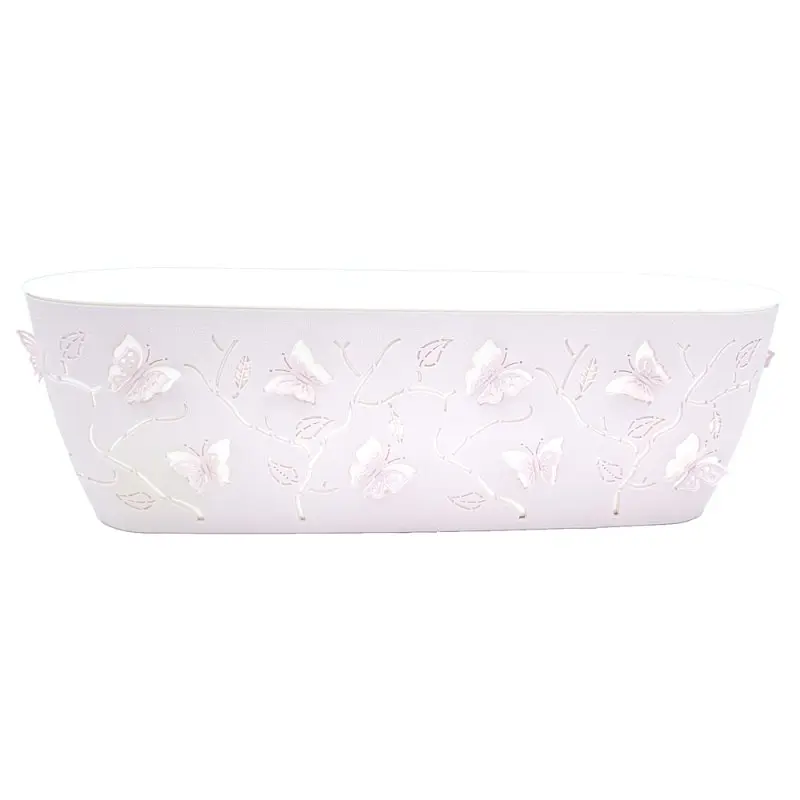 Горщик для квітів Alyaplastik балконний 3D, 7.3 л, рожевий (ALY112pink) - фото 2