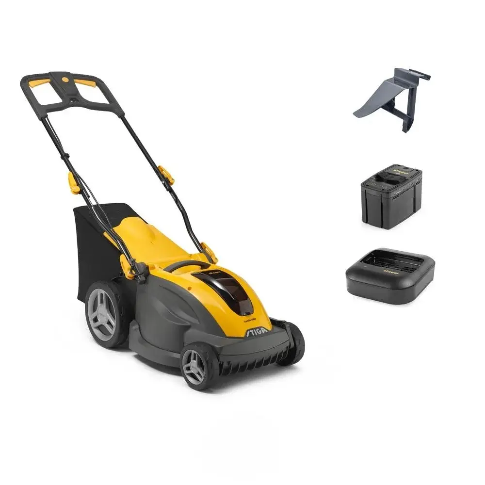 Stiga Газонокосарка аккумуляторна STIGA Combi340eKit 48В 4А·рік 38см 40л 25-75мм ЗП 14кг - фото 3