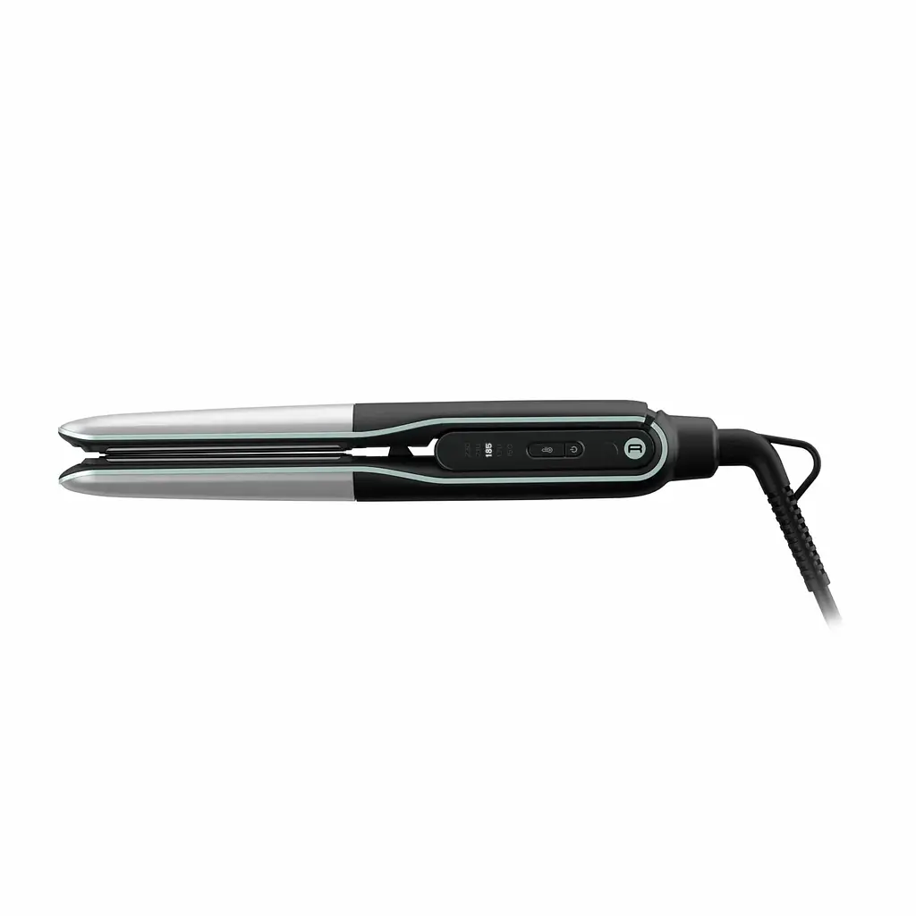 Випрямляч Rowenta Thermostyle, температурних режимів 5, 150-230С, дисплей, іонізація, кераміка, титан, чорно-сірий - фото 2