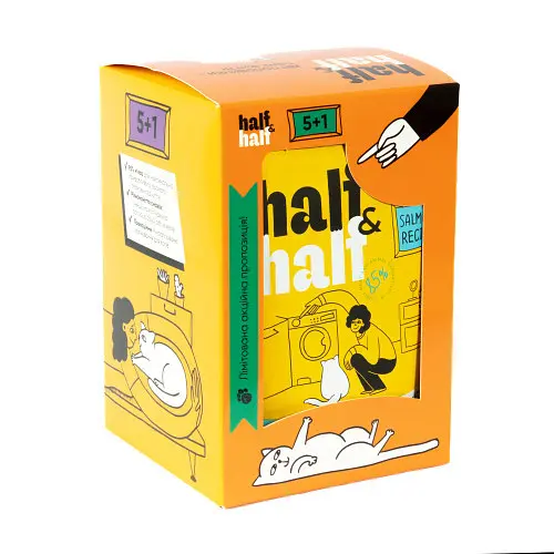 Набор влажных кормов Super Cat Half&Half «5+1» для взрослых кошек, кусочки с лососем в желе, паучи, 6 шт*100 г - фото 4
