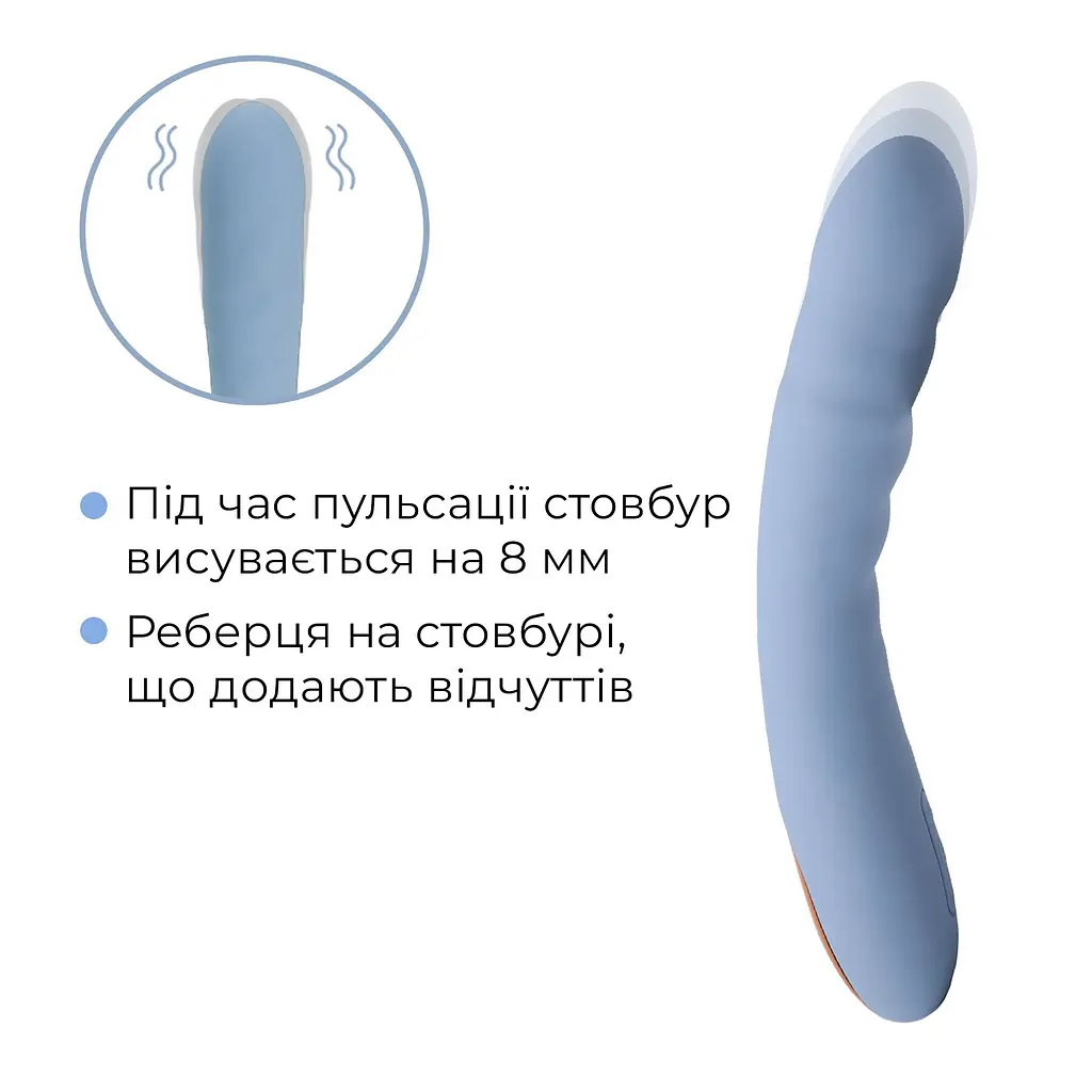 Смарт-вібратор з пульсацією Svakom Ava Neo Cornflower Blue, 15 режимів роботи, водонепроникний - фото 5