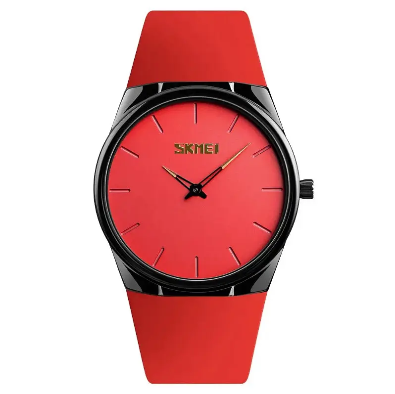 Наручний класичний годинник Skmei 1601S червоний - фото 2