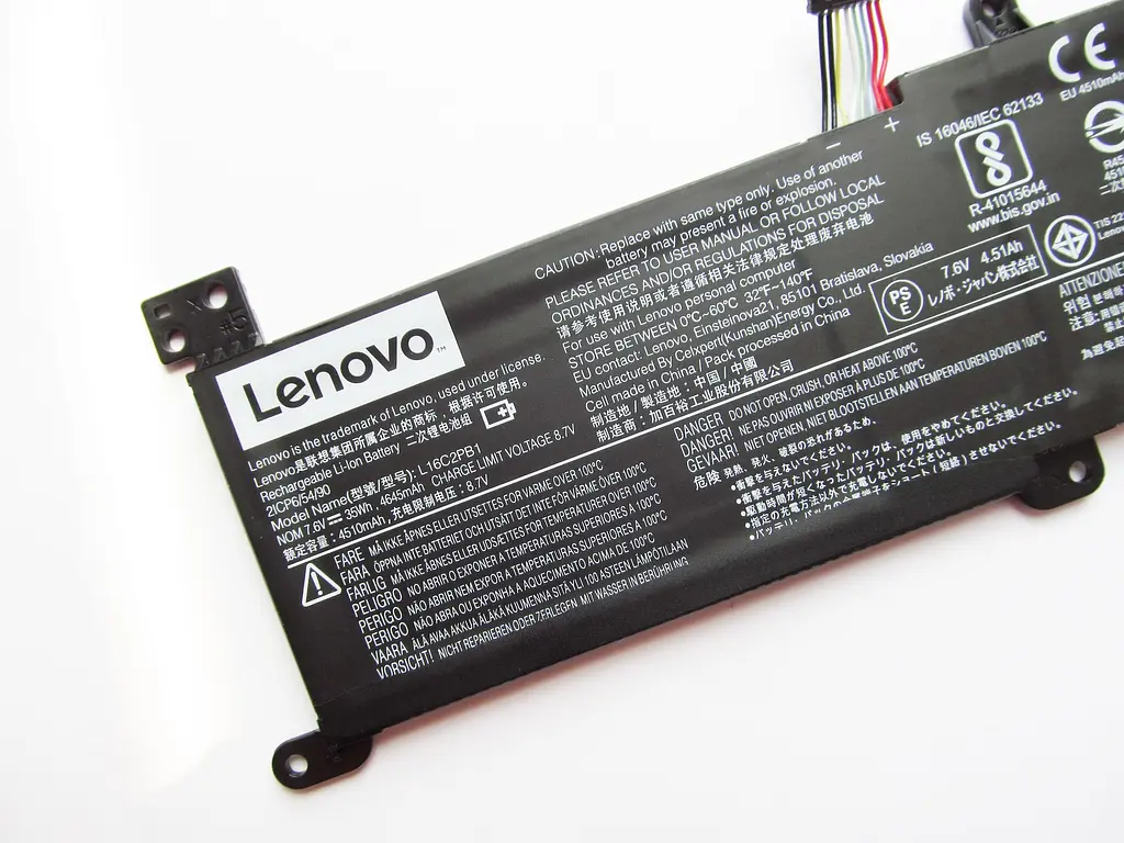 Акумулятор для ноутбука Lenovo IdeaPad 320-15 L16C2PB1, 4645 mAh (35Wh), 2cell, 7.6V, Li-ion, чорний - фото 3