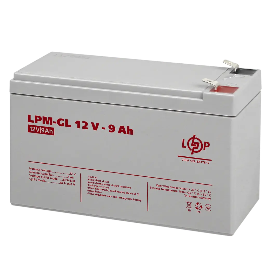 Аккумулятор гелевий LogicPower LPM-GL 12 V 9 Ah (LP6563) - фото 3