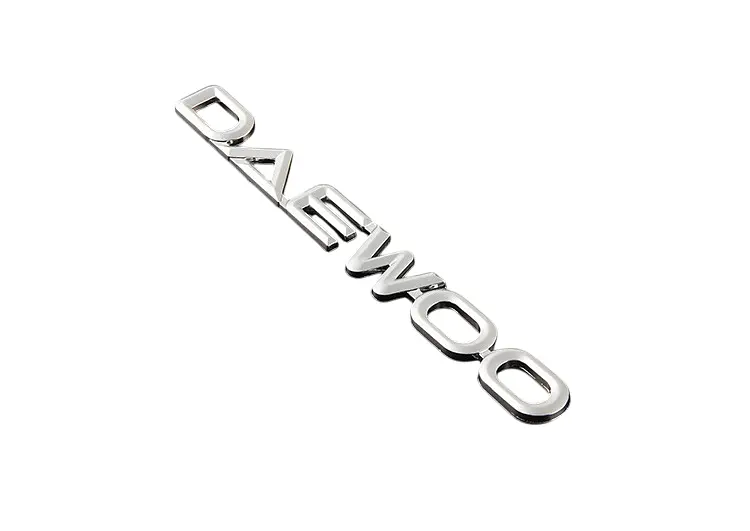 Емблема напис Daewoo Хром Пластик на скотчі (Завод) - фото 2