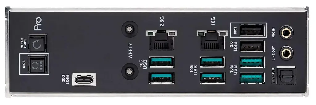 Материнська плата ASUS PRO WS TRX50-SAGE WIFI (PRO WS TRX50-SAGE WIFI) (Socket TR5, AMD TRX50, CEB) - фото 4