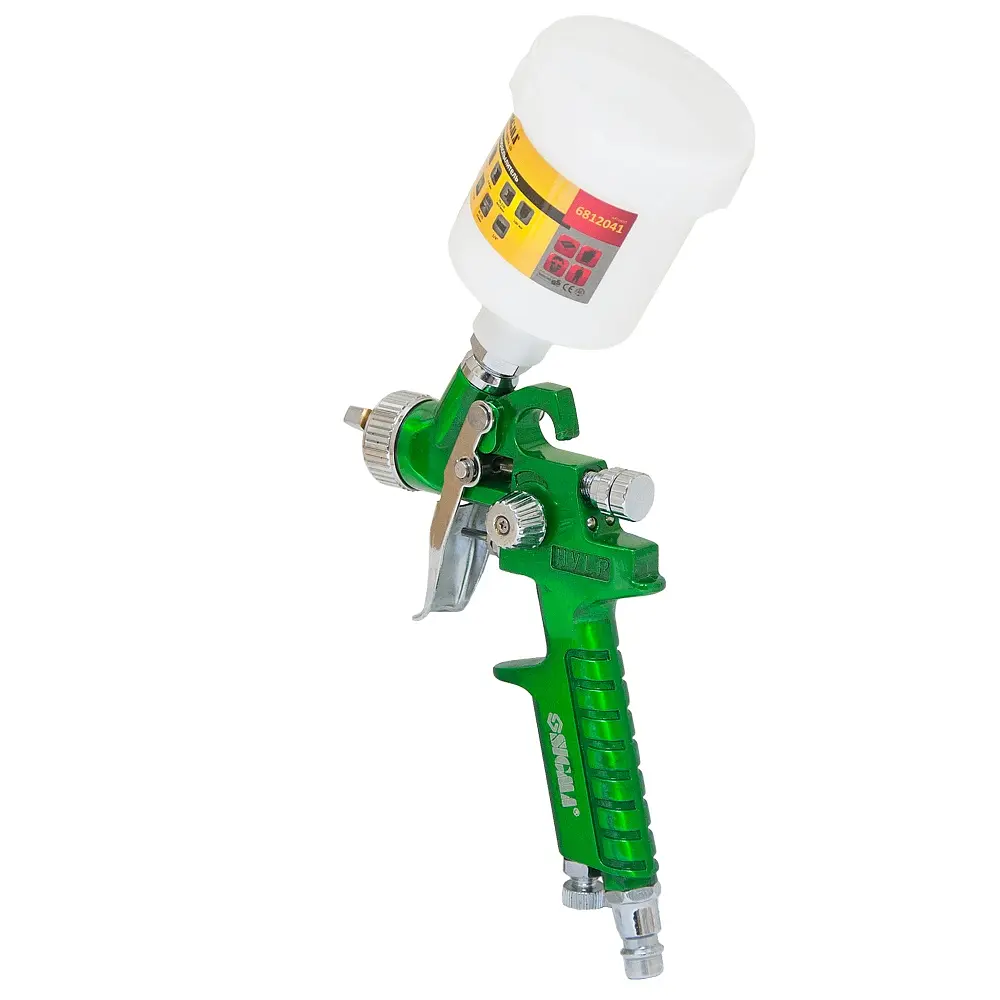Фарборозпилювач Sigma HVLP-mini 0.8 мм з верхнім баком 100 мл Green (6812041) - фото 5