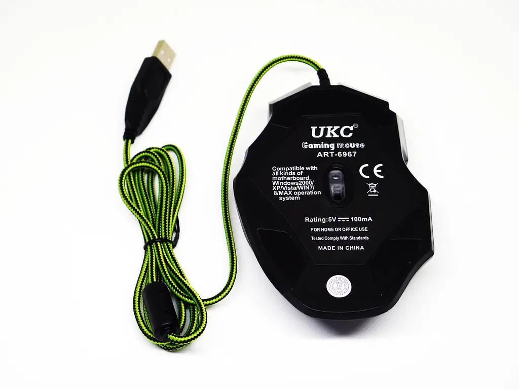 Ігрова миша з килимком UKC X-7 з підсвічуванням USB Black - фото 3