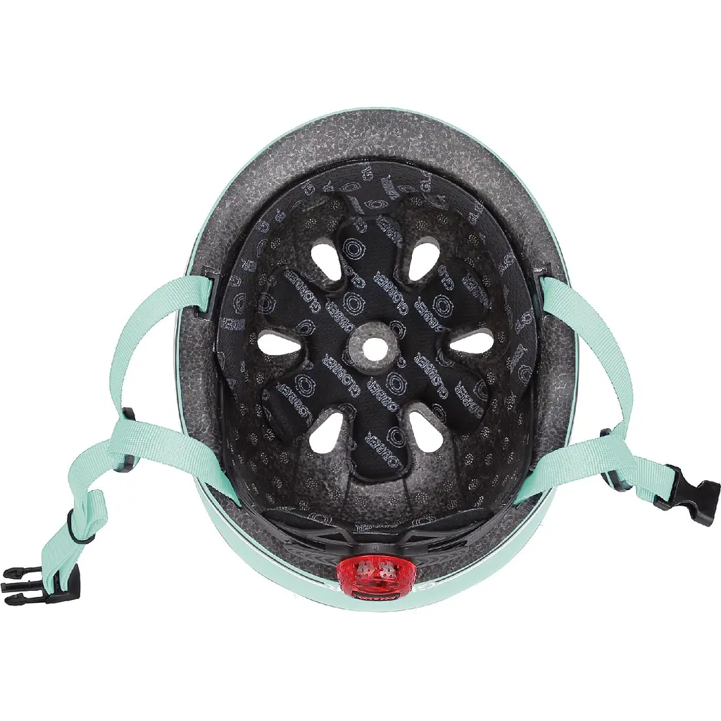 Шлем защитный детский Globber Go Up Lights с фонариком 45-51 см мятный (506-206) - фото 6