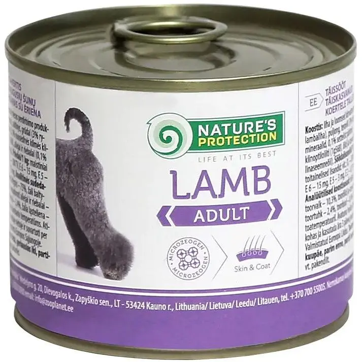 Консерви для собак Nature's Protection Adult Lamb з ягням 200 г (KIK24517)
