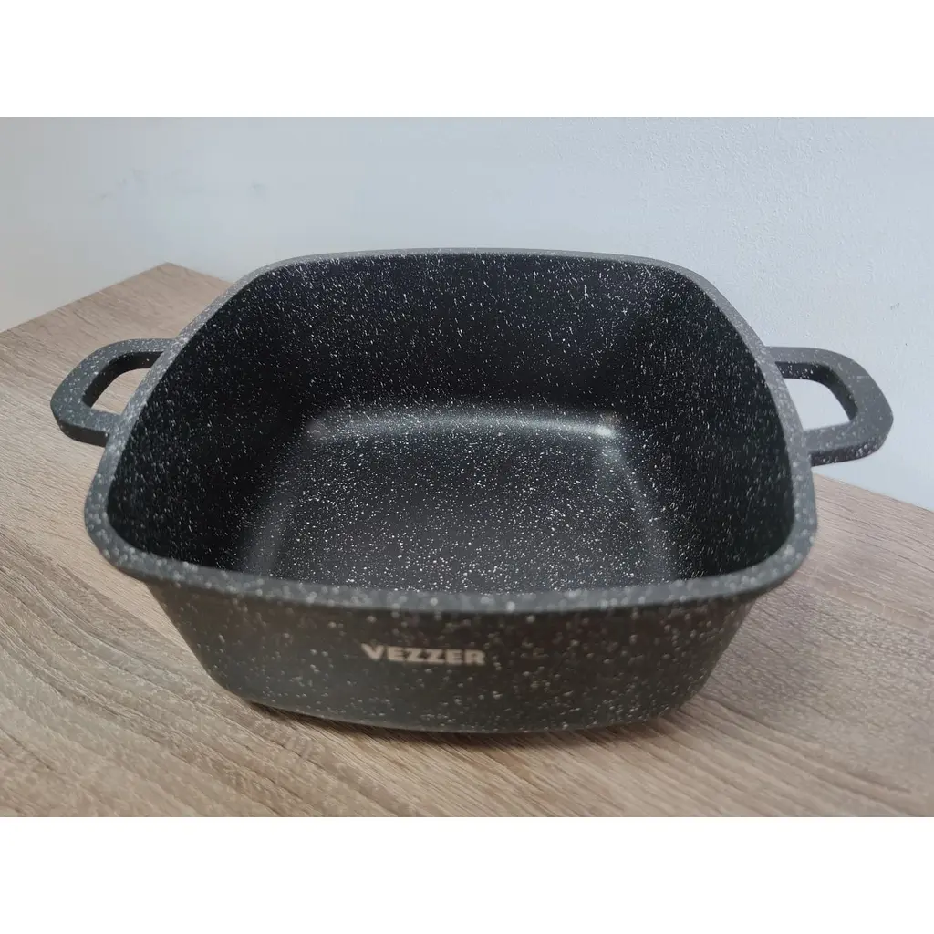 Каструля Vezzer квадратна з кришкою 24 см 4.5 л чорна (VZ8009) - фото 5