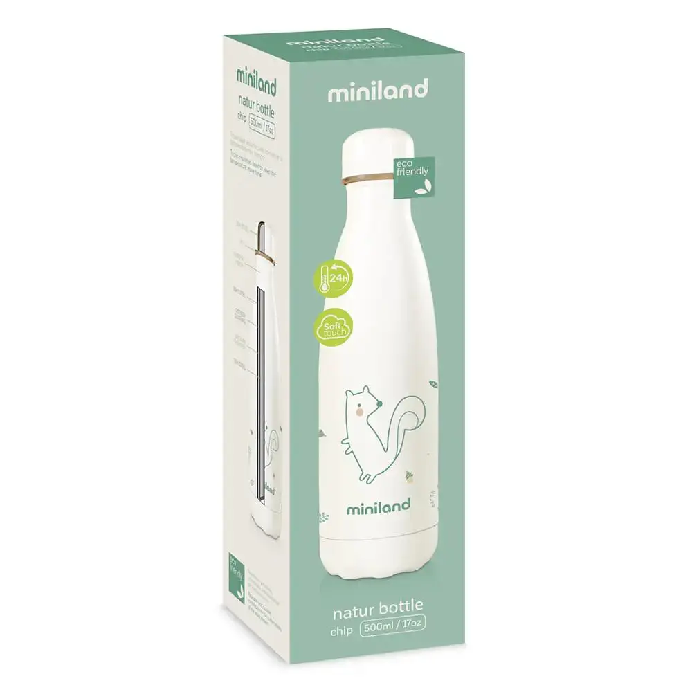 Термопляшка Miniland Natur bottle Chip, 0,5 л, білий (89345) - фото 2