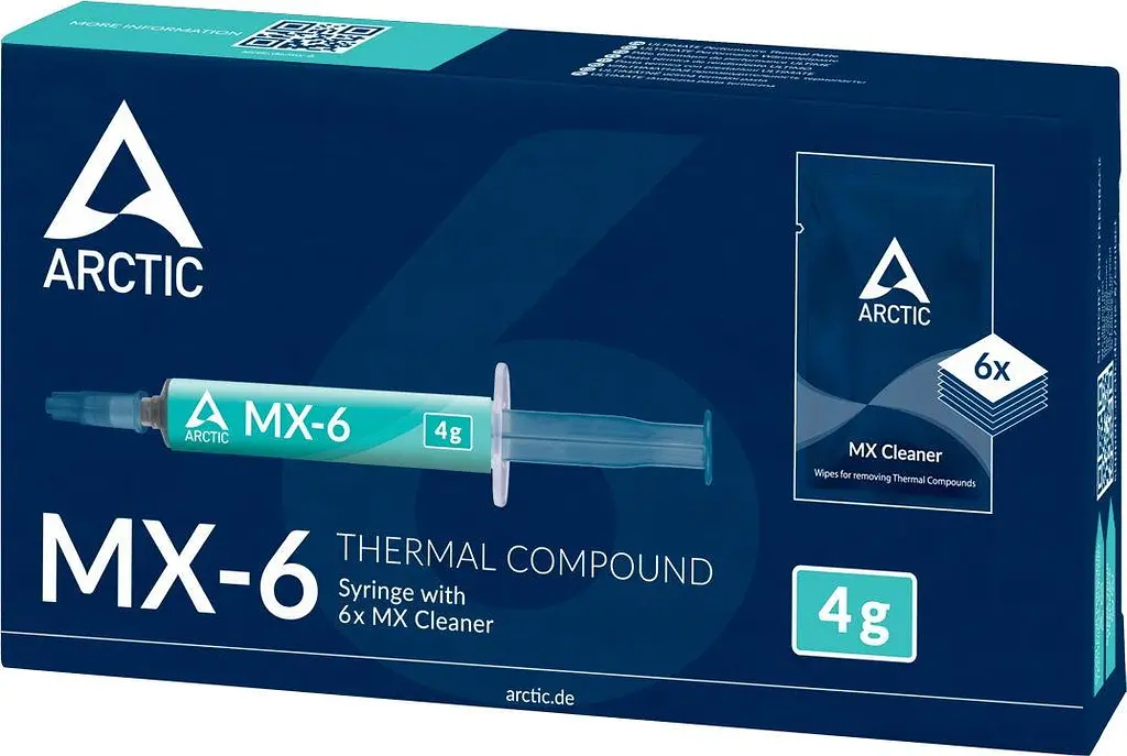 Термопаста Arctic MX-6 4g with 6 pcs MX Cleaner (ACTCP00084A) - фото 2