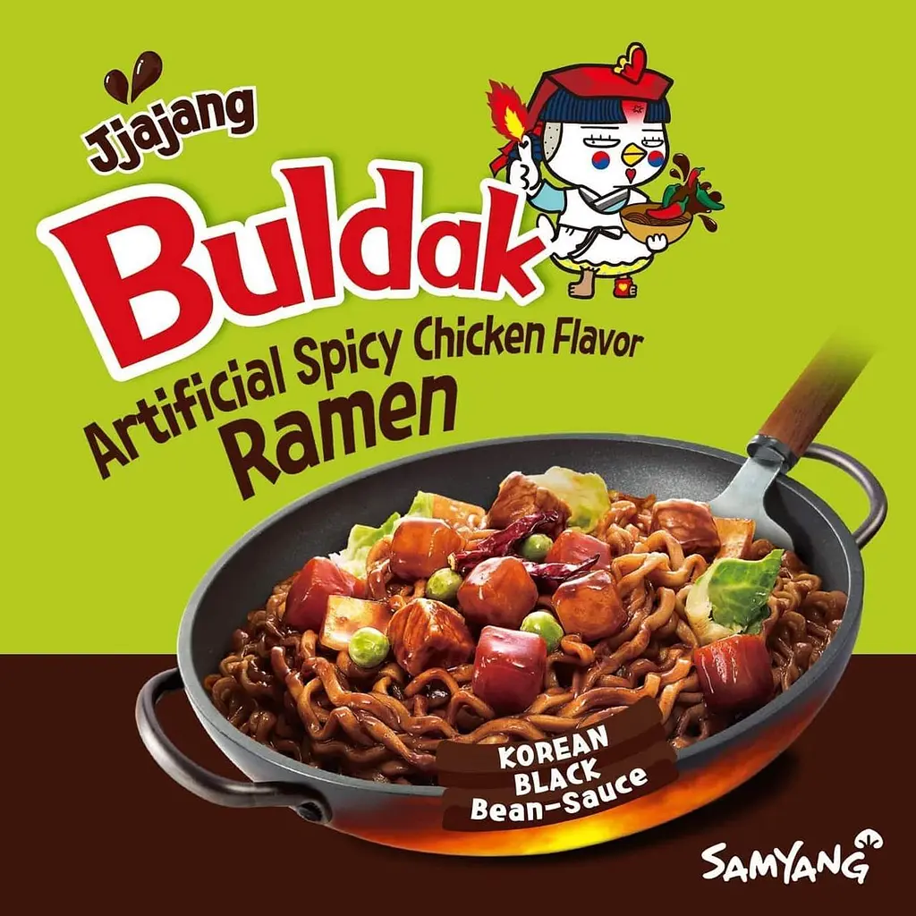 Локшина швидкого приготування Samyang Buldak Ramen Jjajang Hot Chicken Flavor 140 г - фото 3