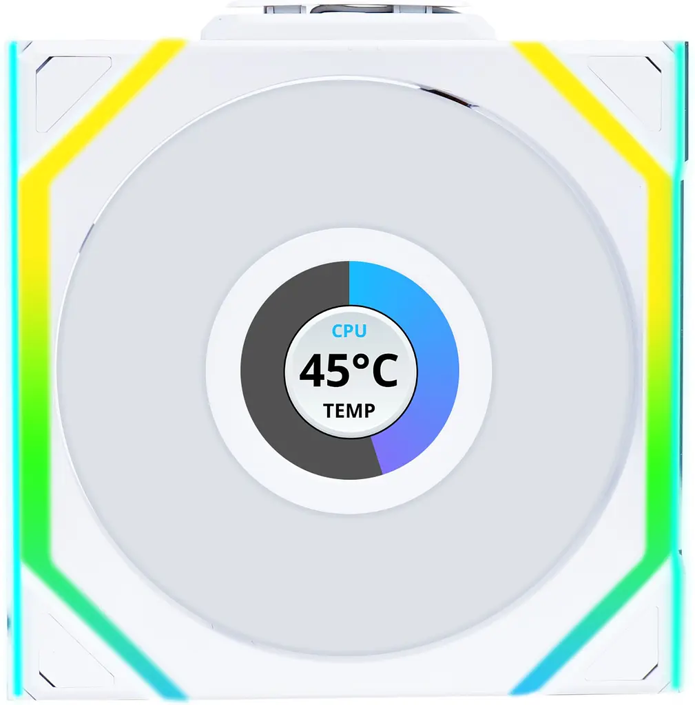 Вентилятор Lian Li Uni Fan SL120 Wireless LCD ARGB White (G99.12SLLCD1W1W.00) - фото 2