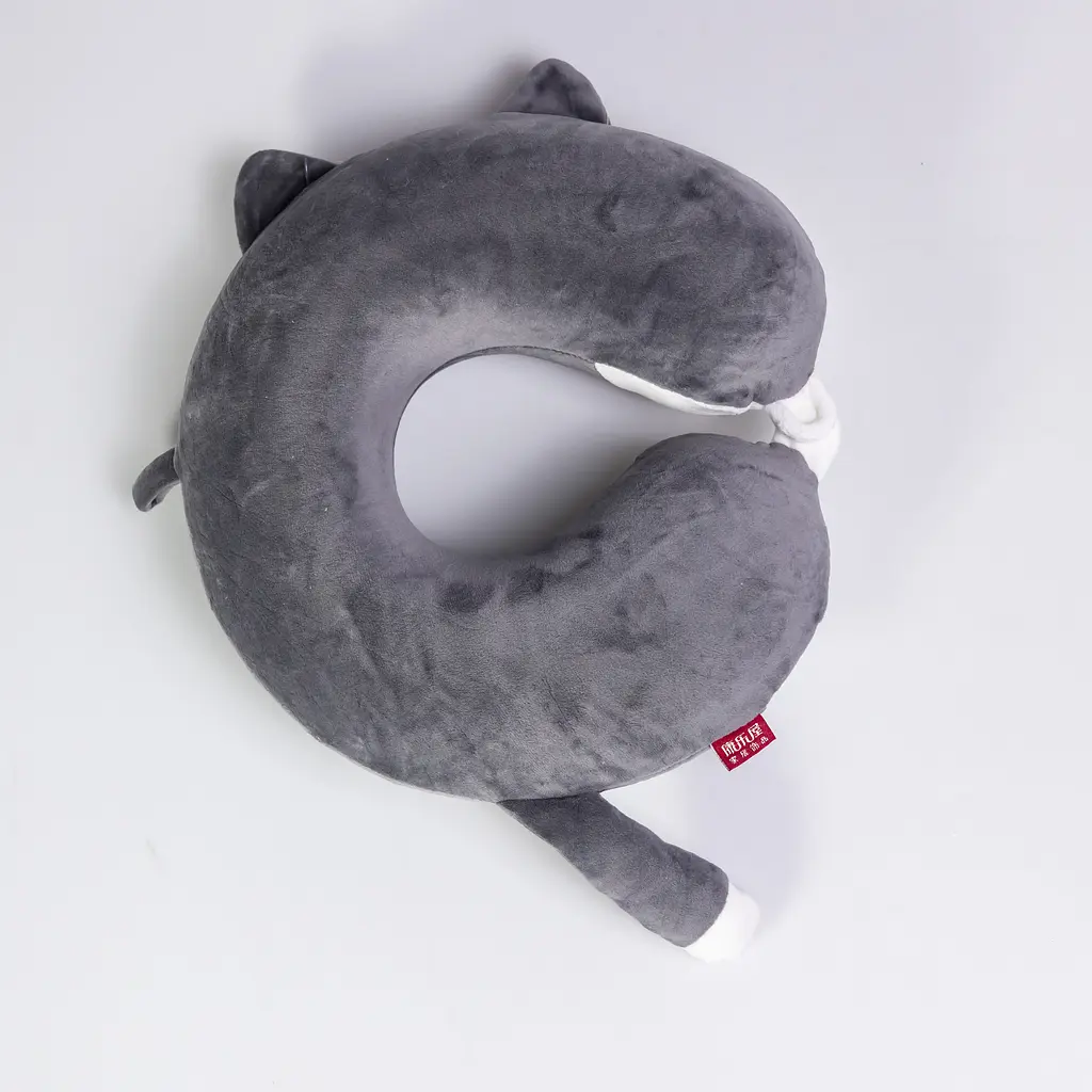 Подушка для шиї Kitty U-подібна темно-сірий HP-56-11BG - фото 2