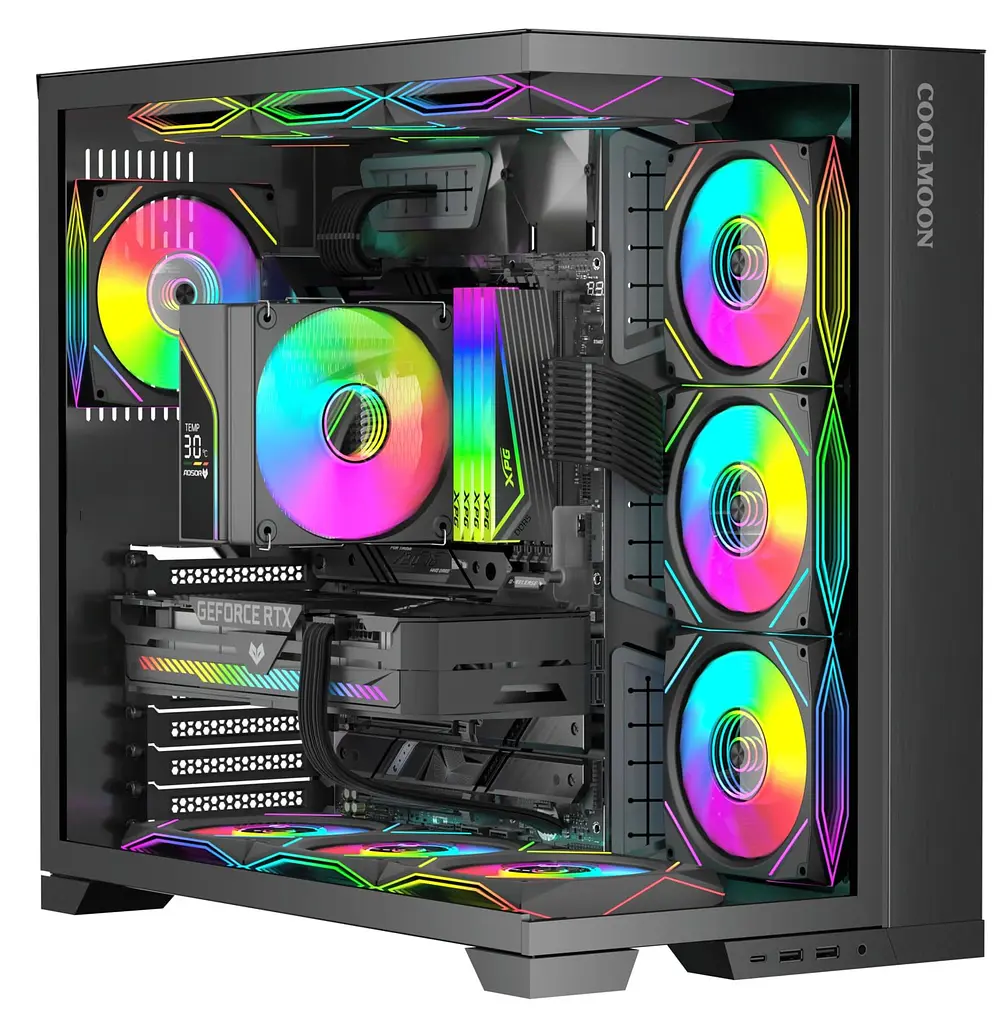 Вентилятор Coolmoon 120мм LY120-B Reverse (LY120-BR) Black - фото 9