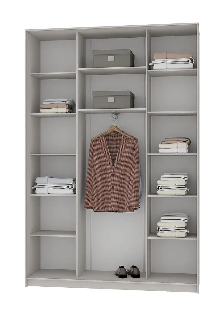 Шкаф-купе двухдверный MebelStar Комбо AL ДСП/Зеркало 160x45x240 см Дуб тахо (MBS-4121) - фото 2