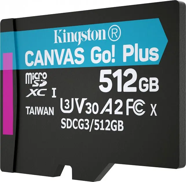 Карта пам'яті KINGSTON microSDXC Canvas Go Plus 512Gb Class 10 UHS-I/U3 (SDCG3/512GBSP) без SD адаптера [70328] - фото 5