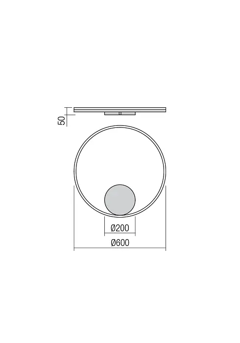 Бра Redo ORBIT AP/PL LED 42W 3000K D600 SAND WHITE (4.1.2) 01-1702 - фото 2
