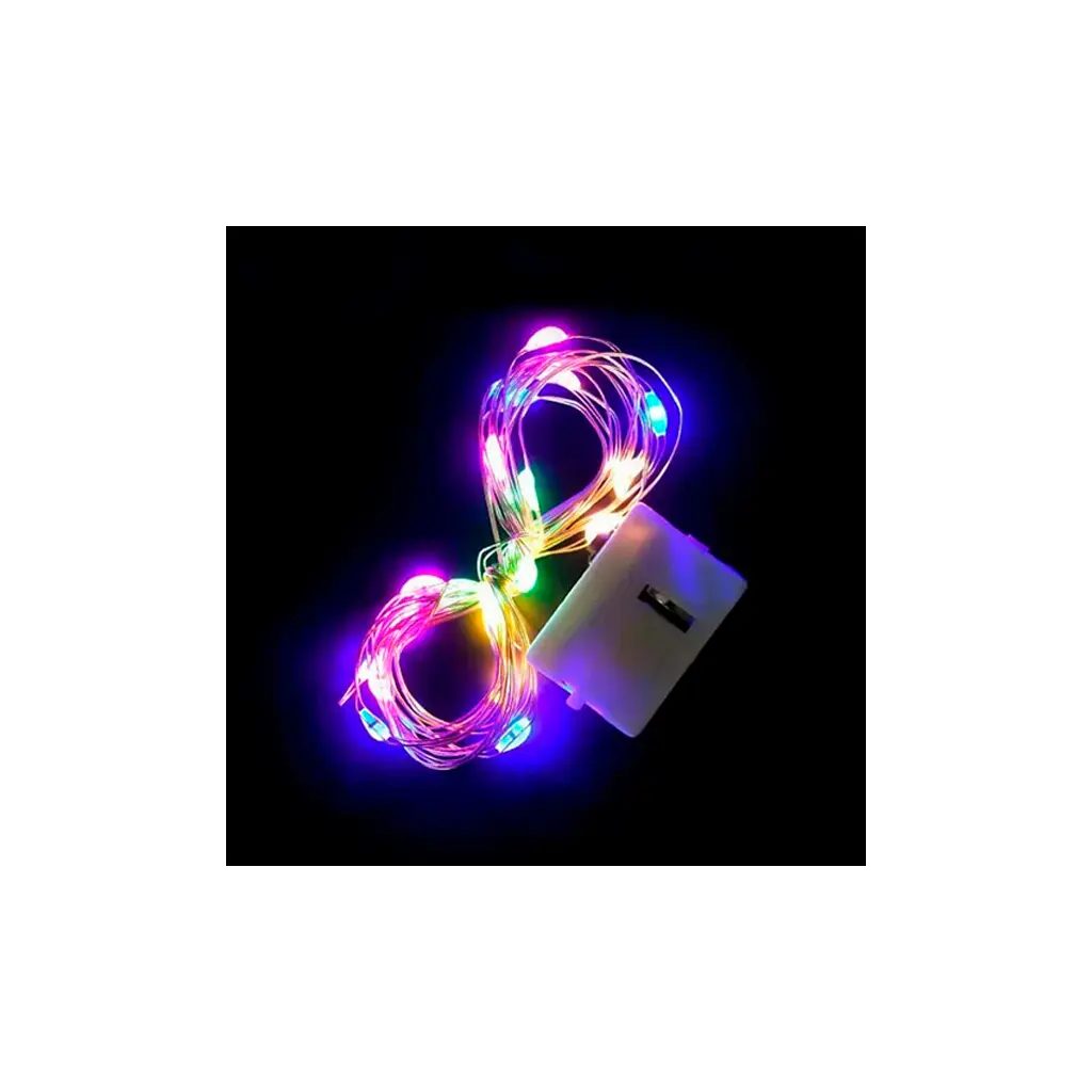 Гірлянда Voltronic Mix Color 20 LED, 1 режим, 3 м, прозора, 3xАА (Garl-20LED-3m-Mix)