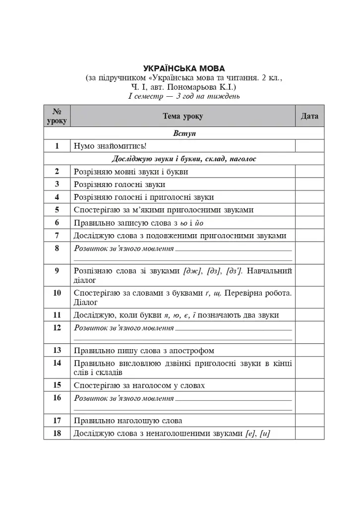 Календарное планирование. 2 класс. 1 семестр - фото 7