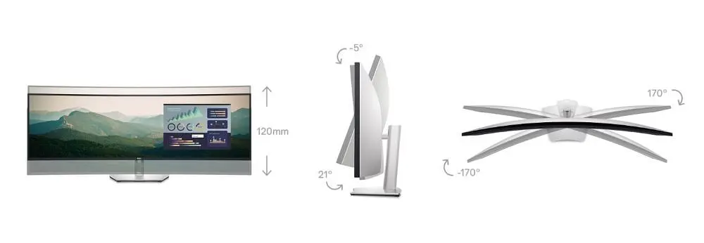 Монітор Dell 49" U4924DW IPS Black Curved (210-BGTX) - фото 3