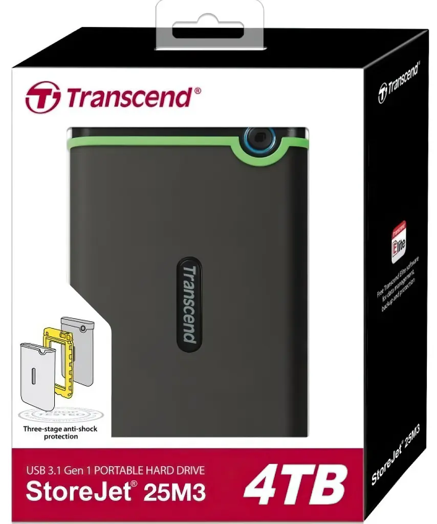 Внешний жесткий диск Transcend StoreJet 25M3S 4 TB Iron Gray (TS4TSJ25M3S) [68585] - фото 3