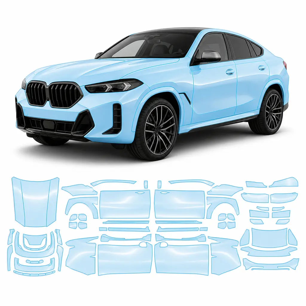 Антигравійна захисна бронеплівка за лекалами для BMW X6 G06 facelift 2023- повний кузов
