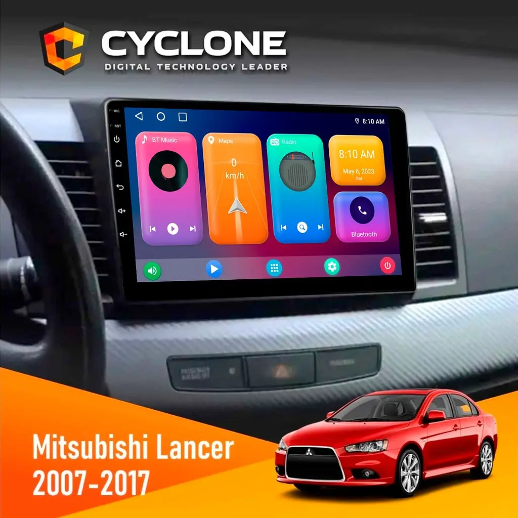 Штатна магнітола Mitsubishi Lancer X 2007-2017 Cyclone C10-001 2x32 CPL Cyclone (НФ-00004846)