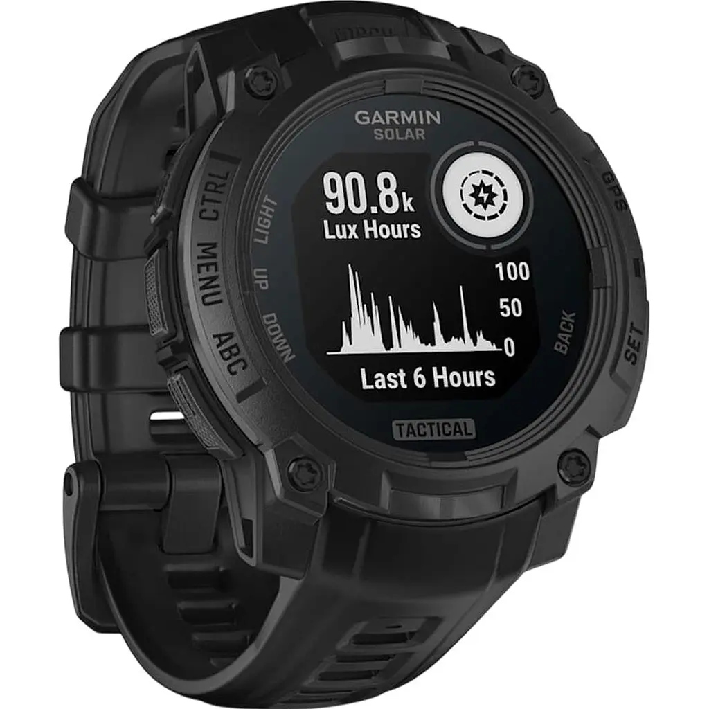 Смарт-годинник Garmin Instinct 3 Solar 45mm Tactical Edition Black with Black Band (010-02934-50) [137249] - фото 3