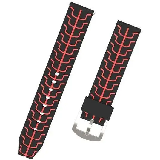 Силиконовый ремешок Primo Splint для часов Xiaomi Huami Amazfit Sport SmartWatch Black Red - фото 1