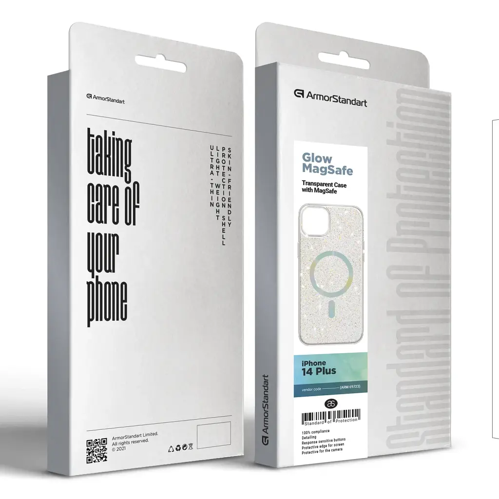 Чохол ArmorStandart Glow Magsafe для Apple iPhone 14 Plus Transparent - фото 6