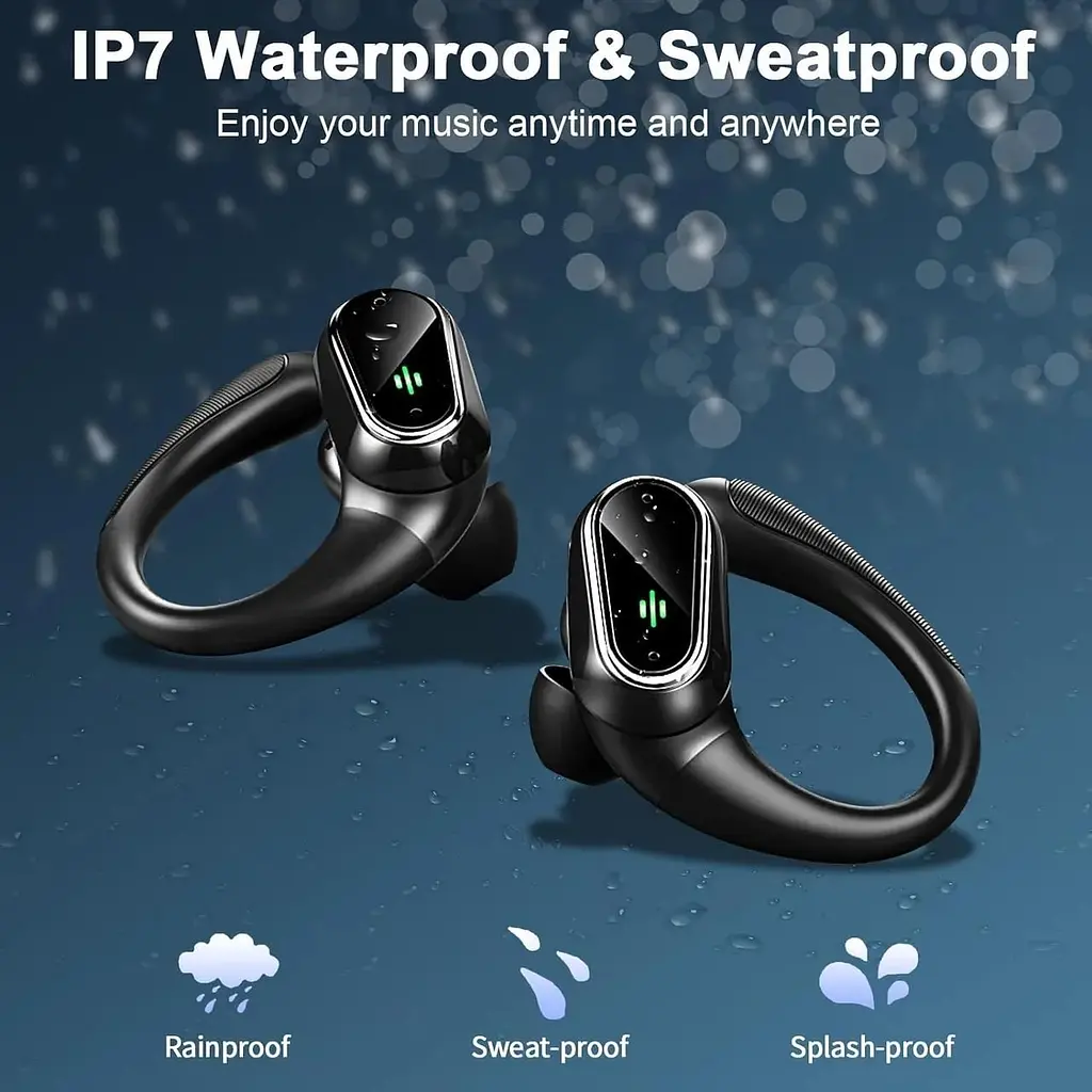 Бездротові навушники Poounur Bluetooth 5.3 з шумопоглинанням та мікрофоном - фото 6