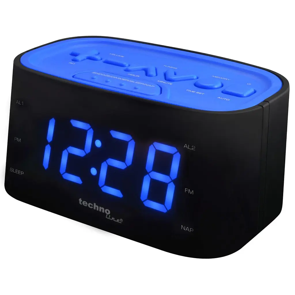 Годинник настільний з радіо Technoline WT465 Black/Blue (WT465 blaue) - фото 6