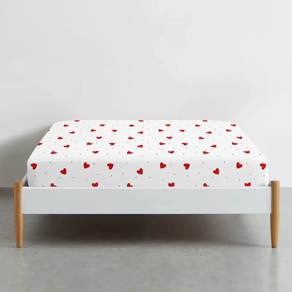 Простирадло на резинці Cosas Cherry Hearts 120х200х20 см (CherryHearts_120x200x20) - фото 2