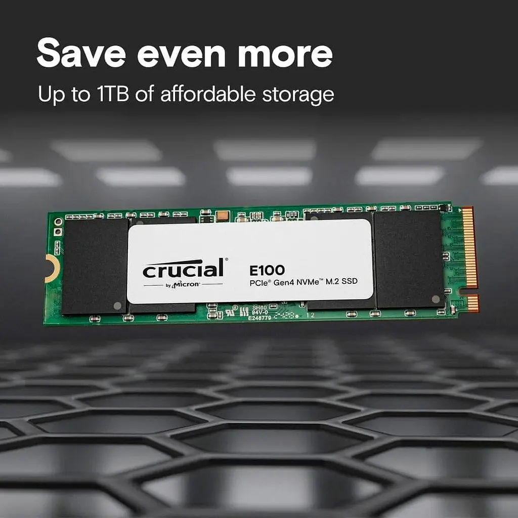 Накопитель SSD Crucial m.2 NVMe 1TB E100 PCIe 4.0 (CT1000E100SSD8) - фото 5