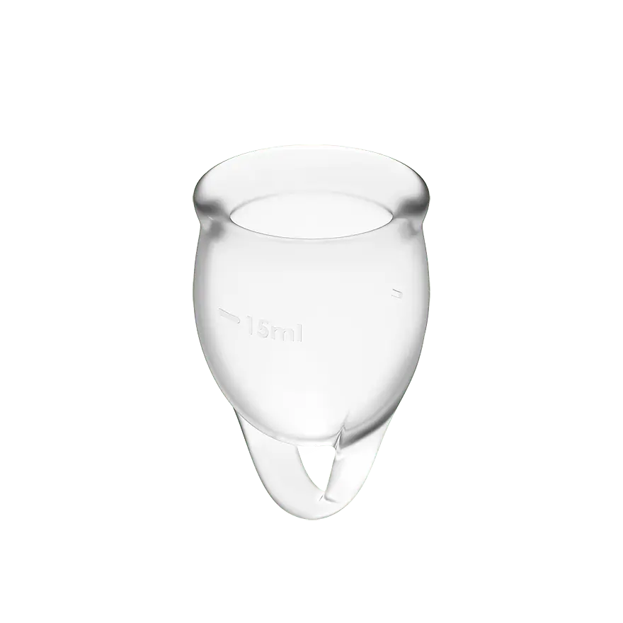 Satisfyer Feel Confident Menstrual Cup - Менструальні чаші, 15 та 20 мл (прозорі) - фото 4
